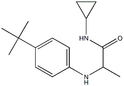 2-[(4-tert-butylphenyl)amino]-N-cyclopropylpropanamide Struktur