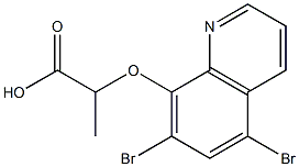 2-[(5,7-dibromoquinolin-8-yl)oxy]propanoic acid Struktur