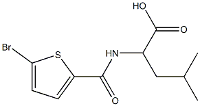 2-[(5-bromothiophen-2-yl)formamido]-4-methylpentanoic acid Struktur