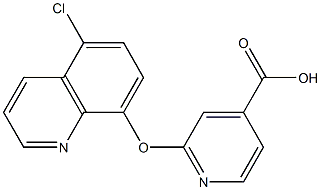 2-[(5-chloroquinolin-8-yl)oxy]pyridine-4-carboxylic acid Structure