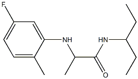 2-[(5-fluoro-2-methylphenyl)amino]-N-(pentan-3-yl)propanamide Struktur