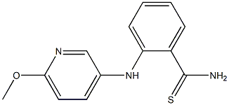 2-[(6-methoxypyridin-3-yl)amino]benzene-1-carbothioamide Struktur
