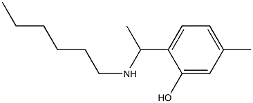 2-[1-(hexylamino)ethyl]-5-methylphenol 结构式
