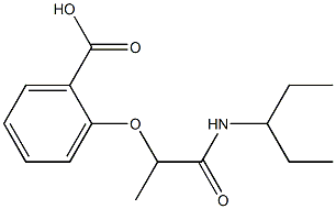 2-[1-(pentan-3-ylcarbamoyl)ethoxy]benzoic acid Structure