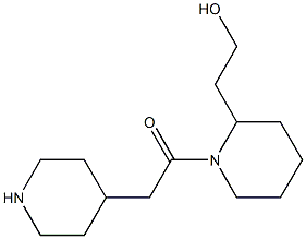 2-[1-(piperidin-4-ylacetyl)piperidin-2-yl]ethanol Structure