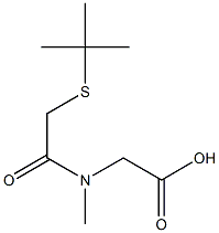 2-[2-(tert-butylsulfanyl)-N-methylacetamido]acetic acid Structure