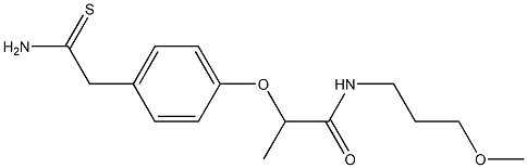 2-[4-(carbamothioylmethyl)phenoxy]-N-(3-methoxypropyl)propanamide Structure