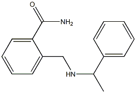 2-{[(1-phenylethyl)amino]methyl}benzamide Struktur