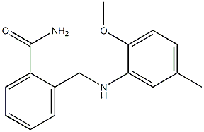 2-{[(2-methoxy-5-methylphenyl)amino]methyl}benzamide Struktur