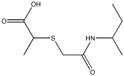 2-{[2-(sec-butylamino)-2-oxoethyl]thio}propanoic acid Struktur