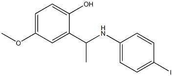 2-{1-[(4-iodophenyl)amino]ethyl}-4-methoxyphenol Struktur