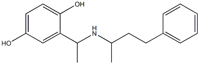 2-{1-[(4-phenylbutan-2-yl)amino]ethyl}benzene-1,4-diol Struktur