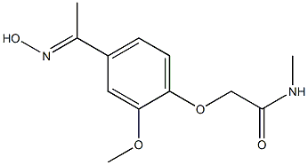 2-{4-[(1E)-N-hydroxyethanimidoyl]-2-methoxyphenoxy}-N-methylacetamide 结构式