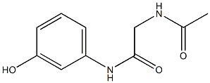 2-acetamido-N-(3-hydroxyphenyl)acetamide 结构式