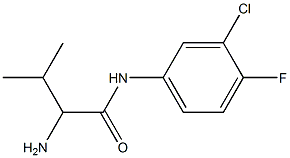 2-amino-N-(3-chloro-4-fluorophenyl)-3-methylbutanamide 化学構造式