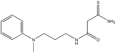 2-carbamothioyl-N-{3-[methyl(phenyl)amino]propyl}acetamide,,结构式