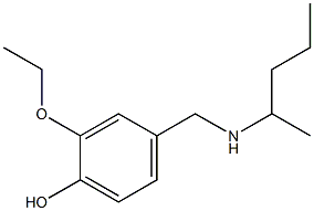 2-ethoxy-4-[(pentan-2-ylamino)methyl]phenol Struktur