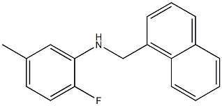 2-fluoro-5-methyl-N-(naphthalen-1-ylmethyl)aniline Struktur