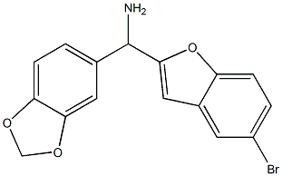 2H-1,3-benzodioxol-5-yl(5-bromo-1-benzofuran-2-yl)methanamine 结构式