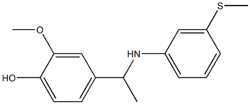 2-methoxy-4-(1-{[3-(methylsulfanyl)phenyl]amino}ethyl)phenol|