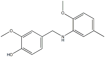 2-methoxy-4-{[(2-methoxy-5-methylphenyl)amino]methyl}phenol Structure