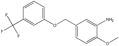 2-methoxy-5-[3-(trifluoromethyl)phenoxymethyl]aniline Structure