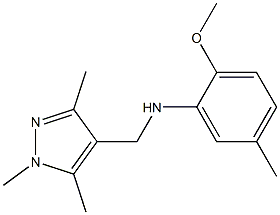 2-methoxy-5-methyl-N-[(1,3,5-trimethyl-1H-pyrazol-4-yl)methyl]aniline