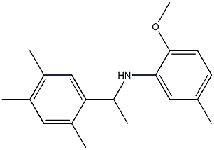 2-methoxy-5-methyl-N-[1-(2,4,5-trimethylphenyl)ethyl]aniline Structure