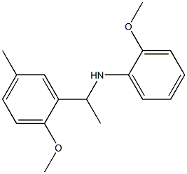 2-methoxy-N-[1-(2-methoxy-5-methylphenyl)ethyl]aniline Structure