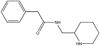 2-phenyl-N-(piperidin-2-ylmethyl)acetamide 化学構造式