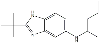 2-tert-butyl-N-(pentan-2-yl)-1H-1,3-benzodiazol-5-amine 化学構造式