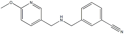 3-({[(6-methoxypyridin-3-yl)methyl]amino}methyl)benzonitrile Struktur