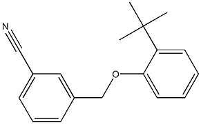 3-(2-tert-butylphenoxymethyl)benzonitrile Struktur