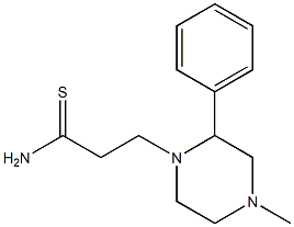 3-(4-methyl-2-phenylpiperazin-1-yl)propanethioamide Struktur