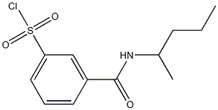 3-(pentan-2-ylcarbamoyl)benzene-1-sulfonyl chloride 化学構造式