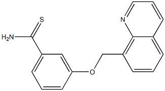 3-(quinolin-8-ylmethoxy)benzene-1-carbothioamide Structure