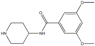 3,5-dimethoxy-N-piperidin-4-ylbenzamide Struktur