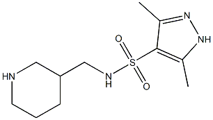 3,5-dimethyl-N-(piperidin-3-ylmethyl)-1H-pyrazole-4-sulfonamide