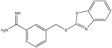 3-[(1,3-benzothiazol-2-ylsulfanyl)methyl]benzene-1-carboximidamide Structure