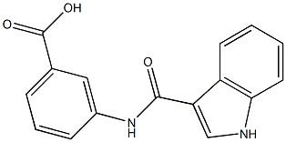 3-[(1H-indol-3-ylcarbonyl)amino]benzoic acid Structure