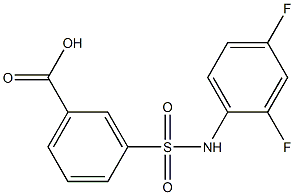 3-[(2,4-difluorophenyl)sulfamoyl]benzoic acid Struktur