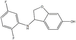 3-[(2,5-difluorophenyl)amino]-2,3-dihydro-1-benzofuran-6-ol Struktur