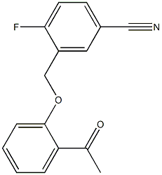 3-[(2-acetylphenoxy)methyl]-4-fluorobenzonitrile Struktur