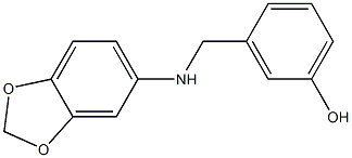 3-[(2H-1,3-benzodioxol-5-ylamino)methyl]phenol Struktur