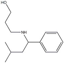 3-[(3-methyl-1-phenylbutyl)amino]propan-1-ol 结构式