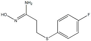 3-[(4-fluorophenyl)sulfanyl]-N'-hydroxypropanimidamide 化学構造式
