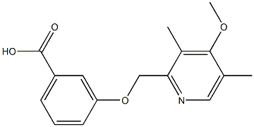 3-[(4-methoxy-3,5-dimethylpyridin-2-yl)methoxy]benzoic acid Struktur