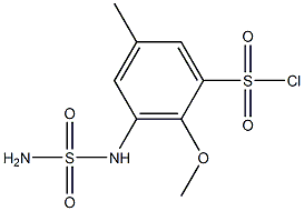 3-[(aminosulfonyl)amino]-2-methoxy-5-methylbenzenesulfonyl chloride Structure