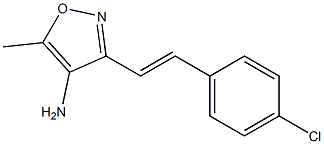 3-[(E)-2-(4-chlorophenyl)vinyl]-5-methylisoxazol-4-amine 化学構造式