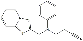 3-[(imidazo[1,2-a]pyridin-2-ylmethyl)(phenyl)amino]propanenitrile Struktur